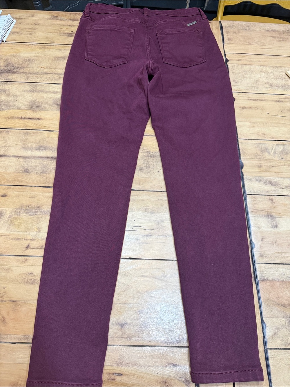 Kancan burgundy High Rise Skinny Crop Jeans Cowgirl Western Boho - Picture 8 of 8